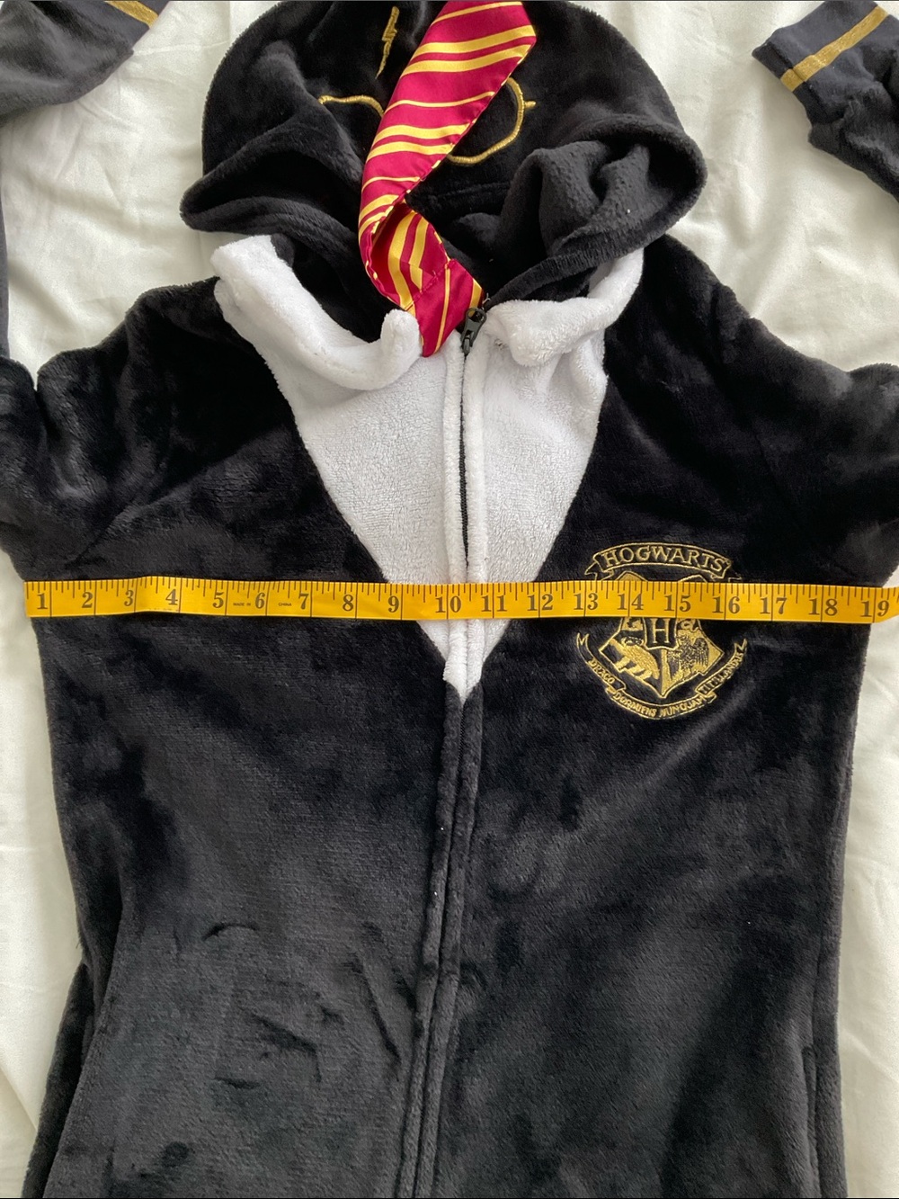Harry Potter Gryffindor Hooded Fleece Pajama Union Suit. Size S - Picture 7 of 9